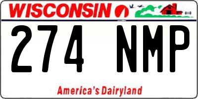 WI license plate 274NMP