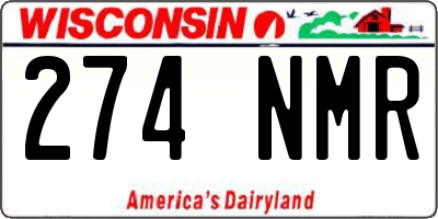 WI license plate 274NMR
