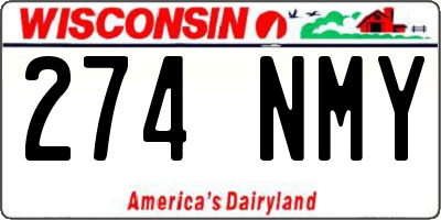 WI license plate 274NMY