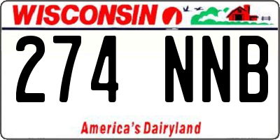 WI license plate 274NNB
