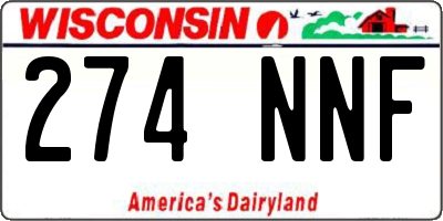 WI license plate 274NNF