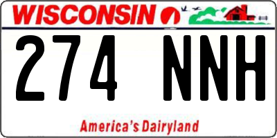 WI license plate 274NNH