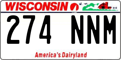 WI license plate 274NNM