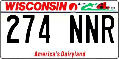 WI license plate 274NNR