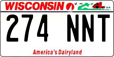 WI license plate 274NNT