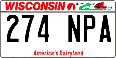 WI license plate 274NPA