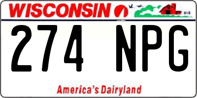 WI license plate 274NPG