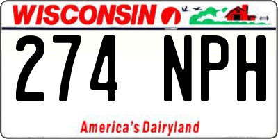 WI license plate 274NPH