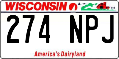 WI license plate 274NPJ