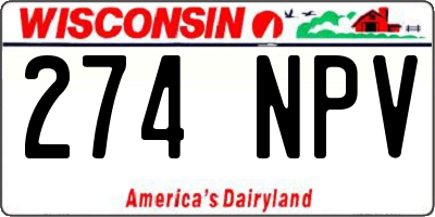 WI license plate 274NPV