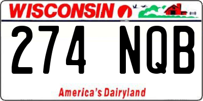WI license plate 274NQB