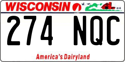 WI license plate 274NQC