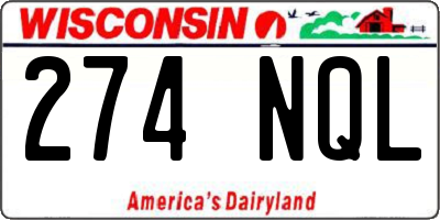 WI license plate 274NQL