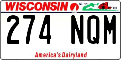 WI license plate 274NQM