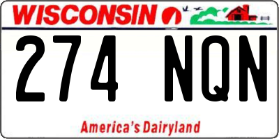 WI license plate 274NQN