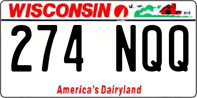 WI license plate 274NQQ