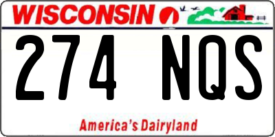 WI license plate 274NQS
