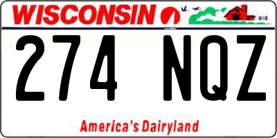 WI license plate 274NQZ