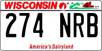 WI license plate 274NRB
