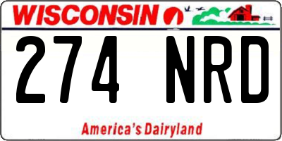 WI license plate 274NRD