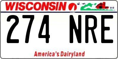 WI license plate 274NRE