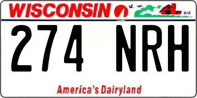 WI license plate 274NRH