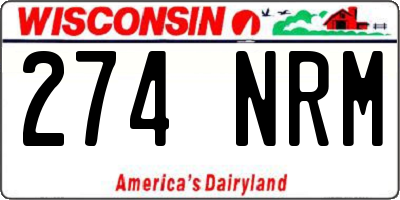WI license plate 274NRM