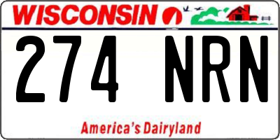 WI license plate 274NRN