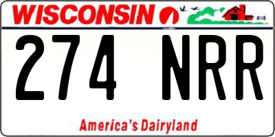 WI license plate 274NRR