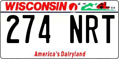 WI license plate 274NRT