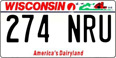 WI license plate 274NRU