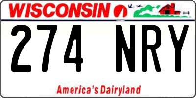 WI license plate 274NRY
