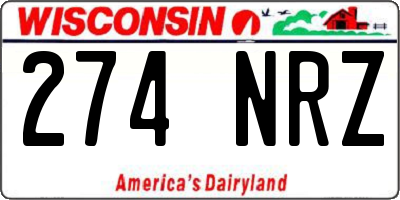 WI license plate 274NRZ