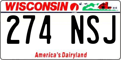 WI license plate 274NSJ
