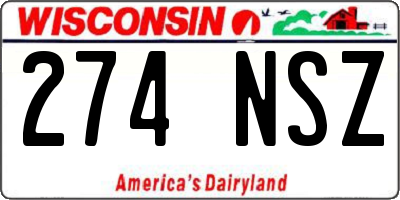 WI license plate 274NSZ