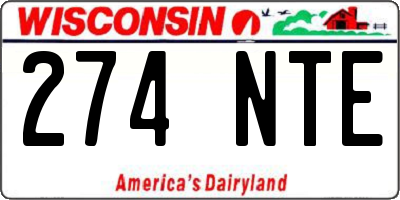 WI license plate 274NTE