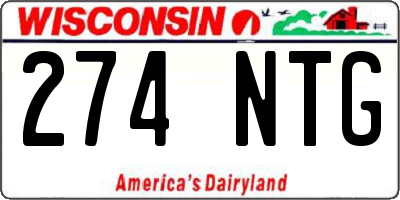 WI license plate 274NTG