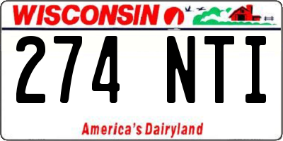 WI license plate 274NTI