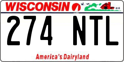 WI license plate 274NTL