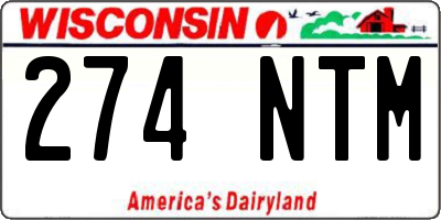 WI license plate 274NTM