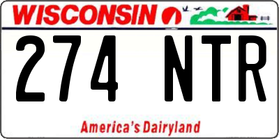 WI license plate 274NTR