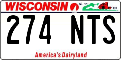 WI license plate 274NTS