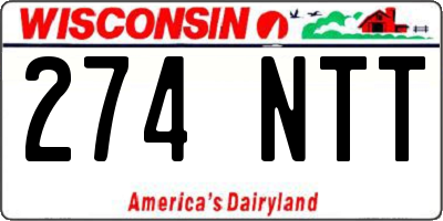 WI license plate 274NTT