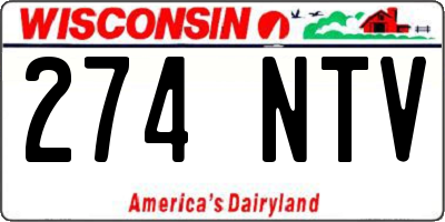 WI license plate 274NTV