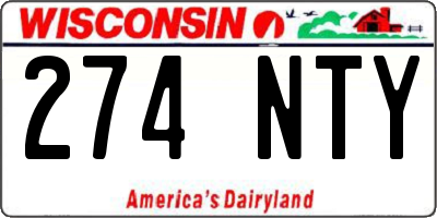 WI license plate 274NTY