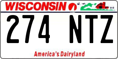 WI license plate 274NTZ
