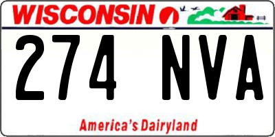 WI license plate 274NVA