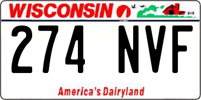 WI license plate 274NVF