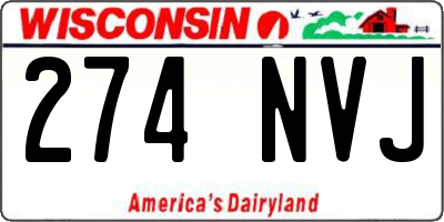 WI license plate 274NVJ