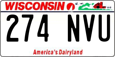 WI license plate 274NVU